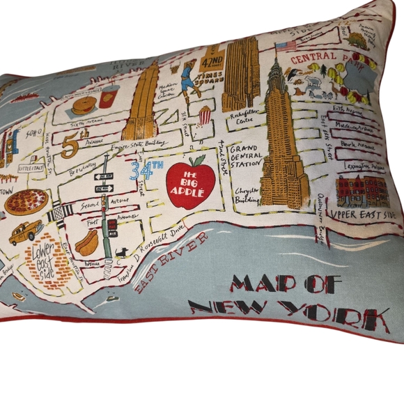 Other - New York Map Decorative Pillow